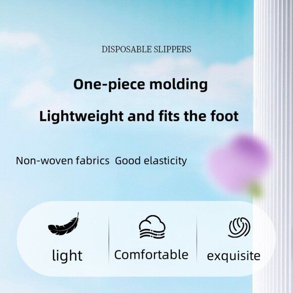 10 pairs of disposable slippers (5 black + 5 white) - Picture 4 of 6